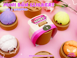 Mini Bun Clickers + Stickers 3d model
