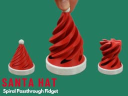 santa-hat-spiral-fidget-small-and-large.3mf 3d model