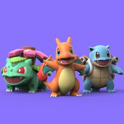 MegaTeam Bulbasaur Charmander Squirtle 3d model