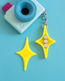 Starburst // Flatland Keychain Magnet 3d model