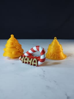 Christmas Ornament Set – 3D Printable | Customizable Edition 3d model
