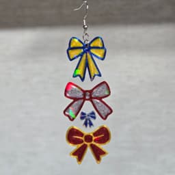 Bow Earrings 3d model