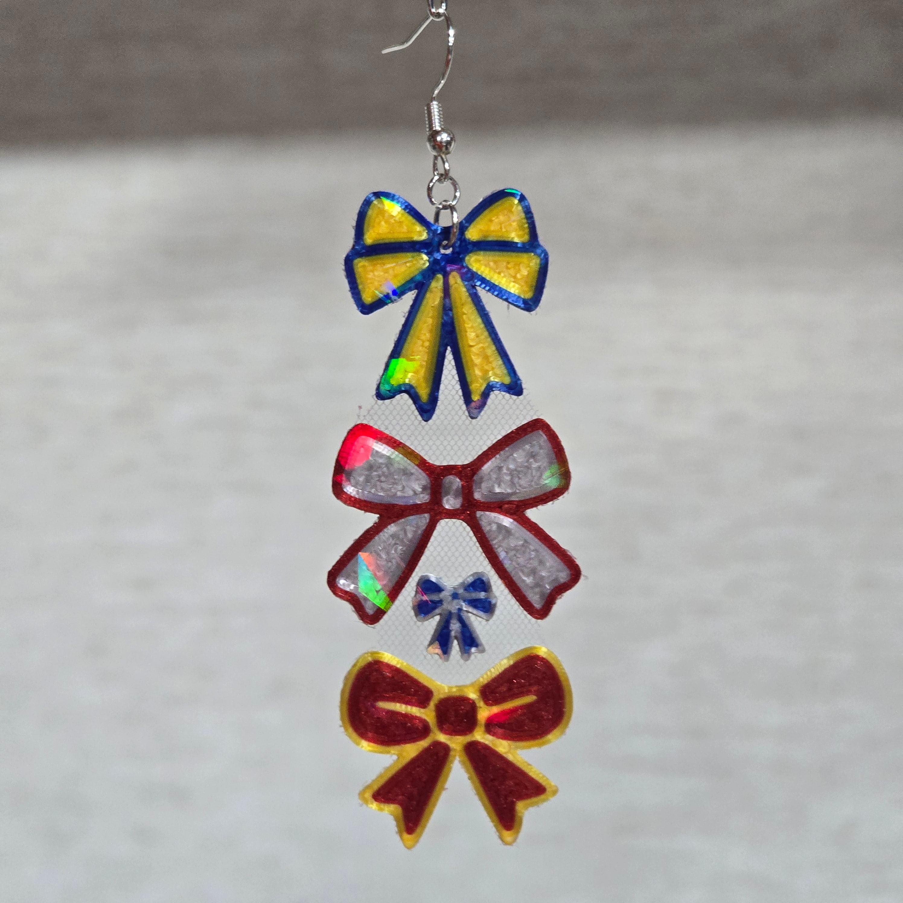 Bow Earrings 3d model