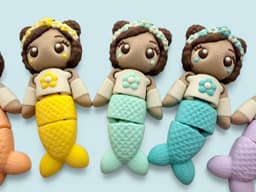Kawaii (Cute) Spring Mermaids 3d model