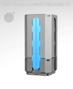 2x2x0.5 - Full Multipoint Rail - Pop-In Multibin Shell Extension 3d model