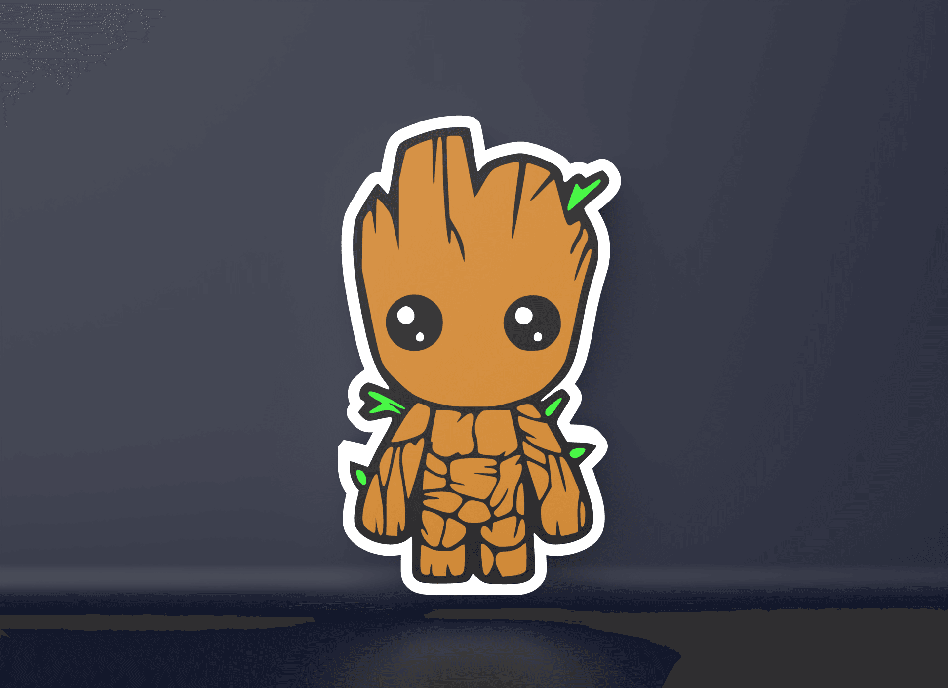 Chibi Groot - LED Strip compatible 3d model