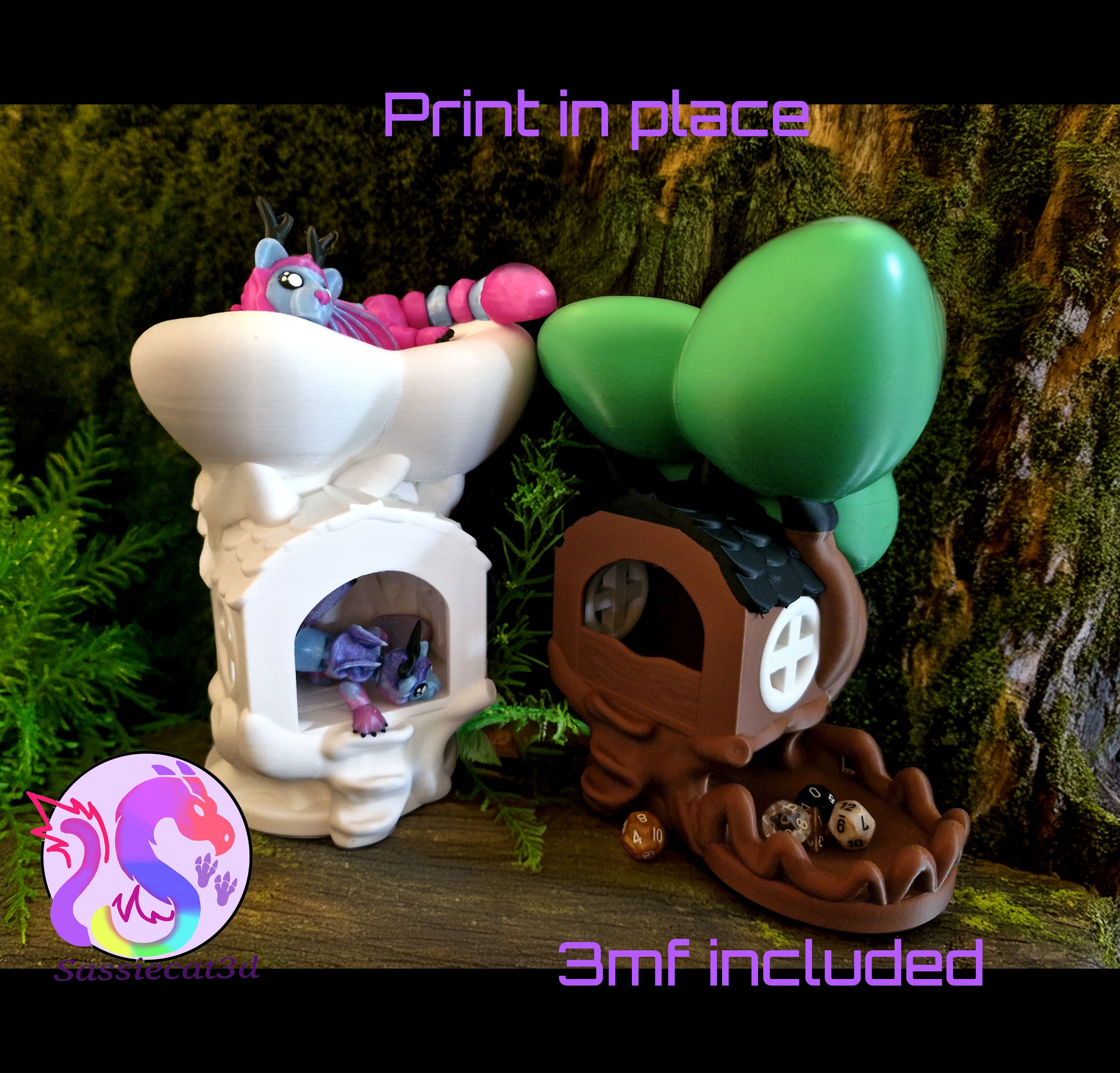 Forest Tree House & Dicetower (Personal Use) 3d model
