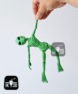 Flexi Alien / Print in Place / Multiparts & Multicolor 3d model