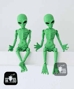 Flexi Alien / Print in Place / Multiparts & Multicolor 3d model