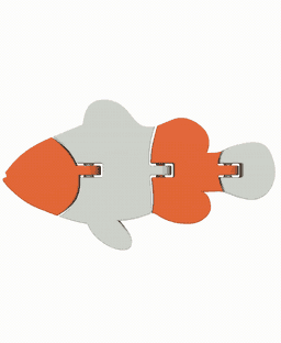 Articulated Clown Fish 3d model