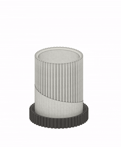 Modern Planter with Removable Drip Tray 3d model