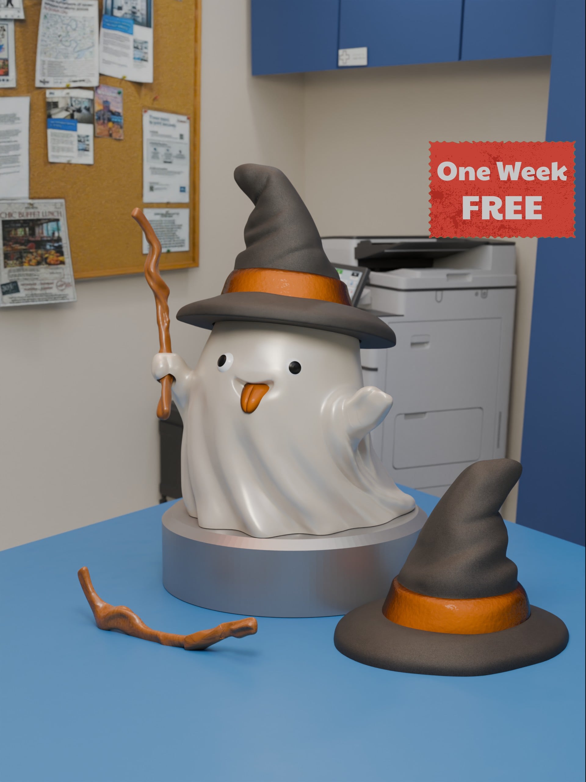 The Ghostly Wizard 3d model