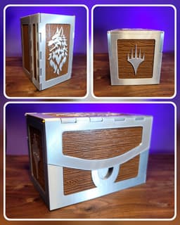 Smaller More Compact Folding Card Box with multiple panel styles 3d model