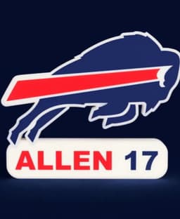 Buffalo Bills Sign - LED Strip Compatible 3d model