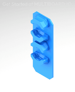 6.25 mm - Vertical Dual Snaps (DS Part A) - Small Command Strip Mount 3d model