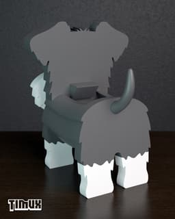 SCHNAUZER GLASSES HOLDER V3 3d model