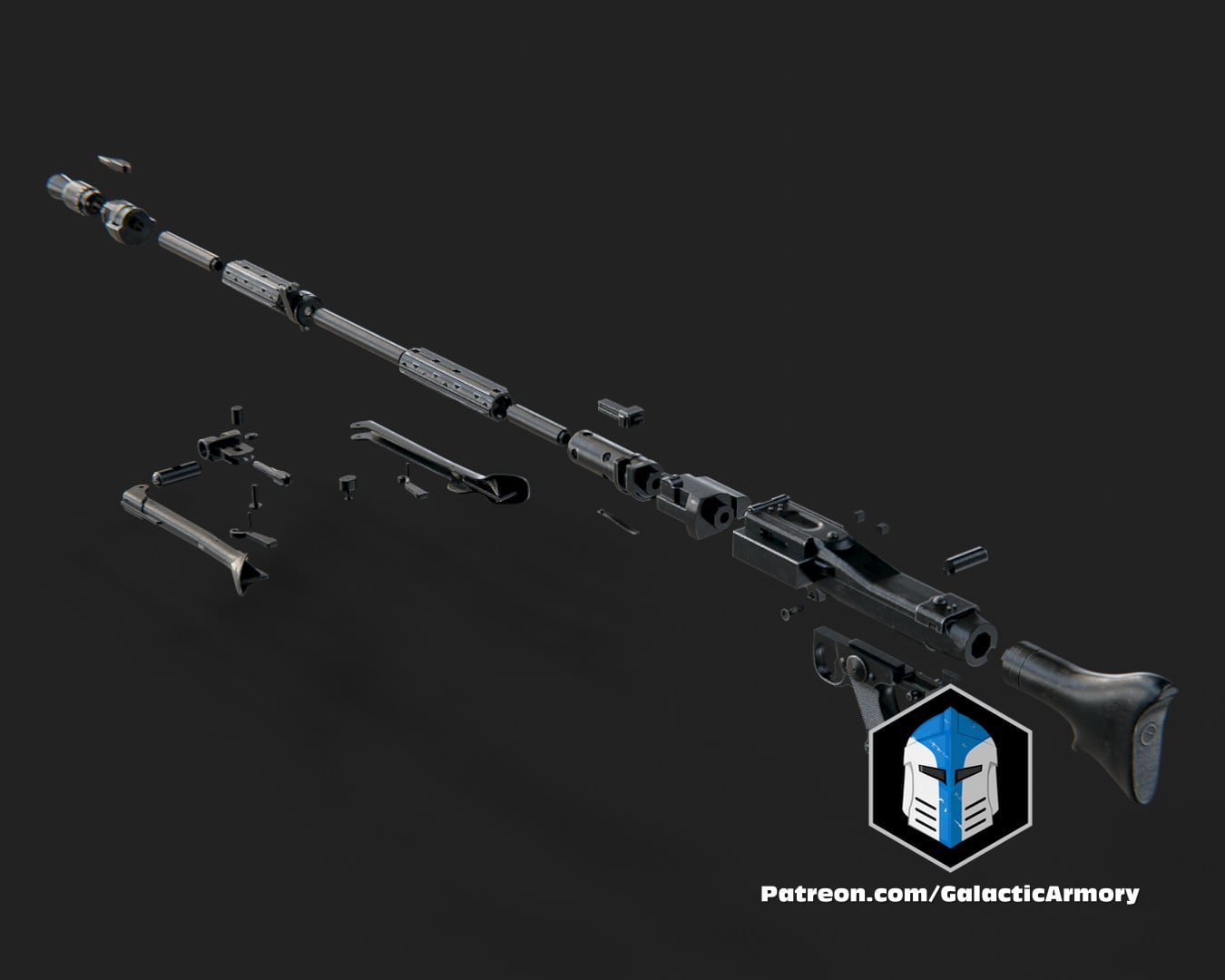 DLT-19 Blaster - 3D Print Files 3d model