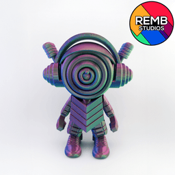 Articulated Robot with Slide-Up Mask - Print-in-place 3d model
