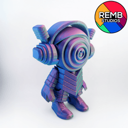 Articulated Robot with Slide-Up Mask - Print-in-place 3d model