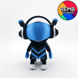 Articulated Robot with Slide-Up Mask - Print-in-place 3d model