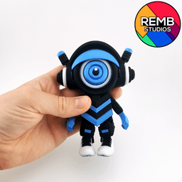 Articulated Robot with Slide-Up Mask - Print-in-place 3d model