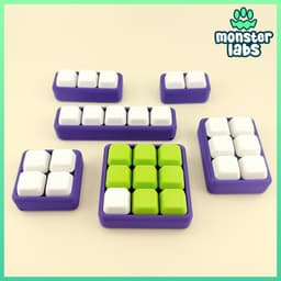 Alphabet Simple Fidget Clicker Keychain Bundle 3d model