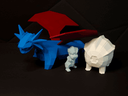 Bagon Low Poly Pokemon 3d model