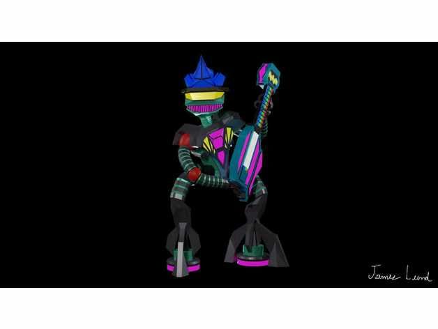TechNET Guitar Player 3d model