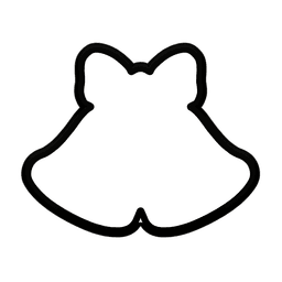 Bells with Bow Cookie Cutter STL File - 4 inches 3d model