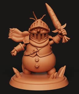 Medieval Snowman Knight Statue | Winter Warrior Holiday Decor 3d model