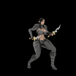 Curvy Elf Rogue 3d model