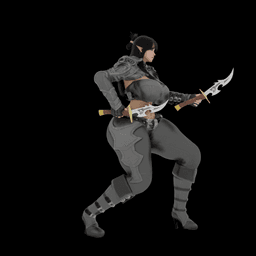 Curvy Elf Rogue 3d model