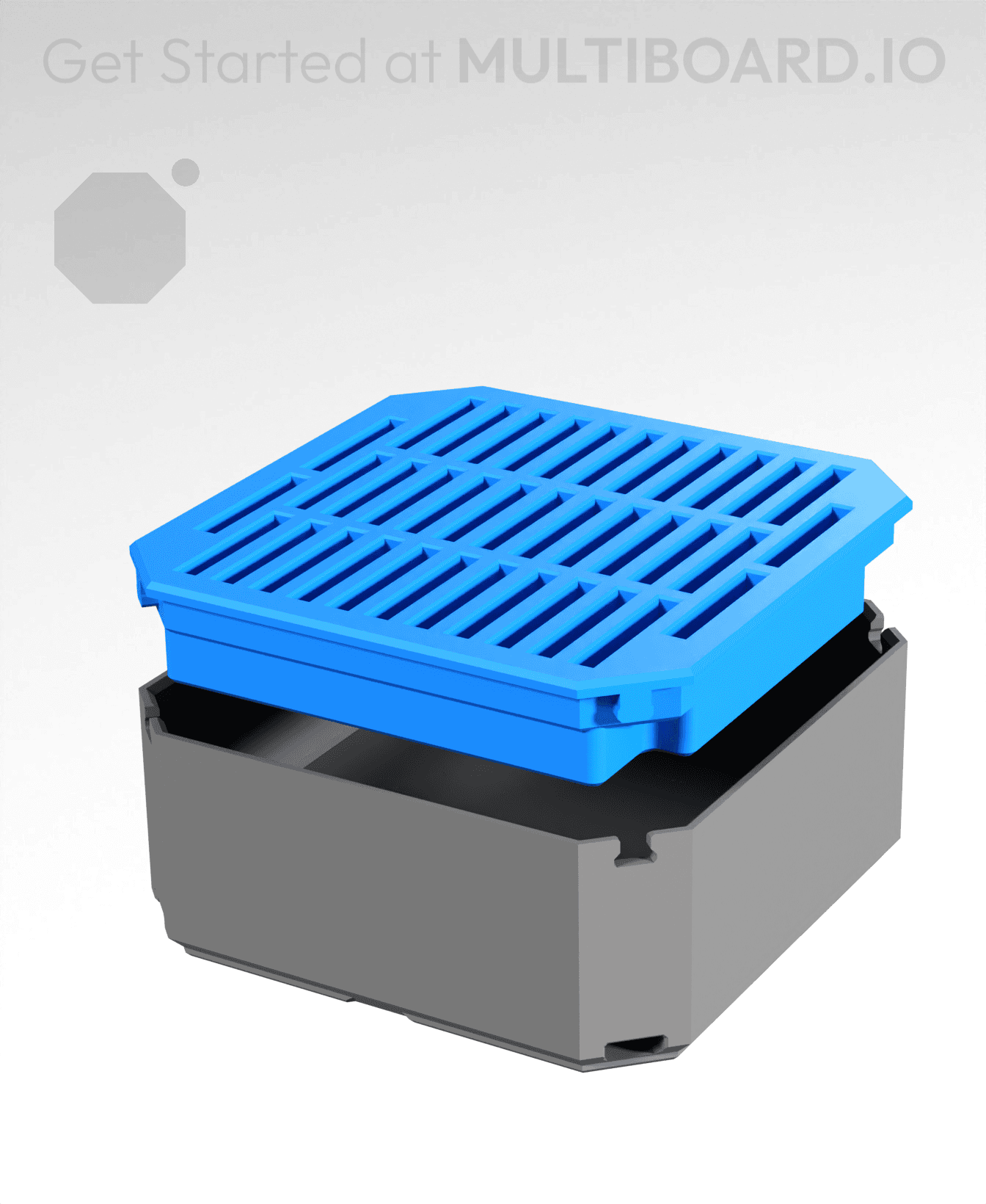 1x1 CU - MicroSD Holder - Multibin Top 3d model