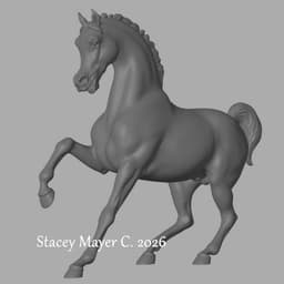 Chinese Fire Horse 3d model