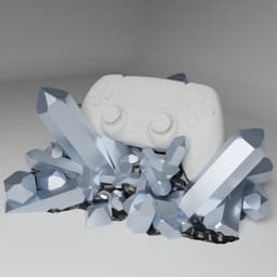 Crystal Cluster Dual sense controller stand Playstation 5 PS5 3d model