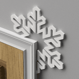 Snowflake Door Topper 3d model