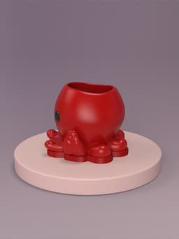 Mini Octopus Animal Planter 3d model