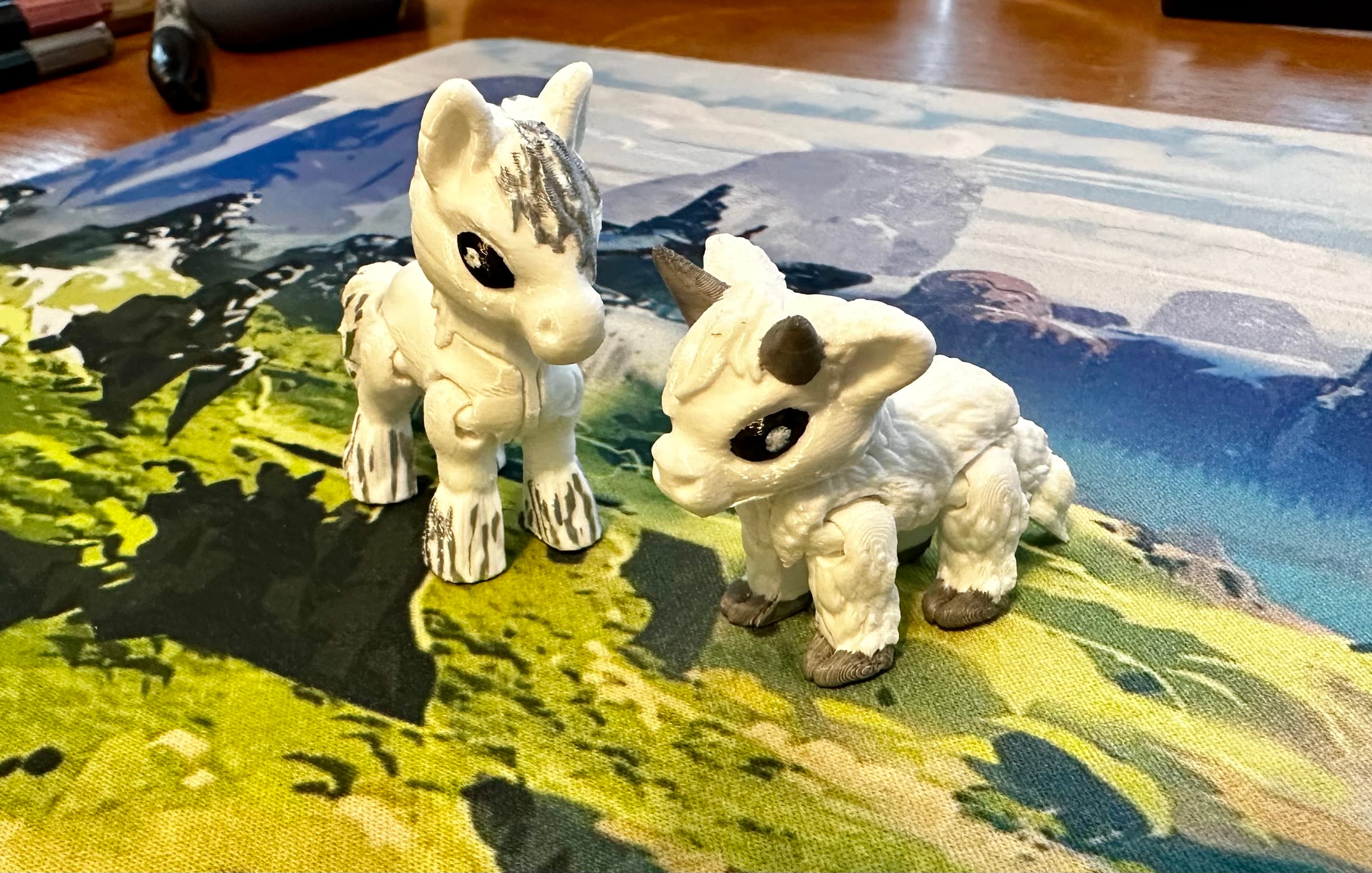 With horns!