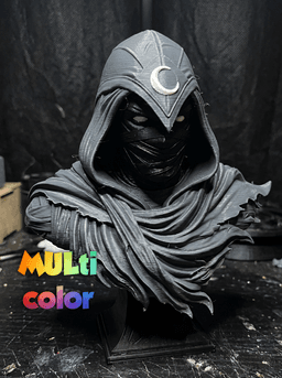 Moon Knight Bust Multi-Color 3MF | Dark Hero Statue | Bambu Ready 3d model
