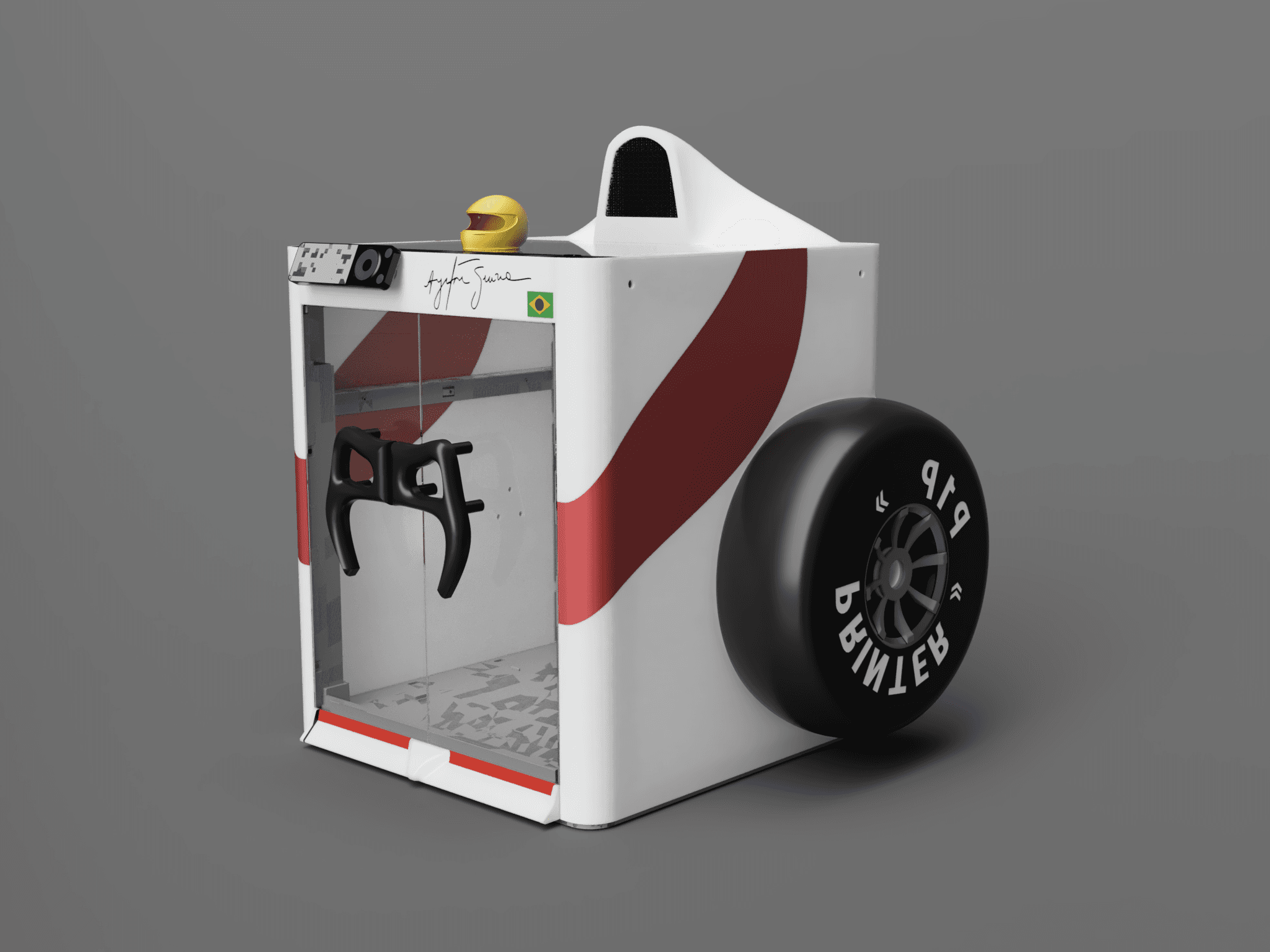 Remix of Bambu Lab P1P AYTON-SENNA #ThangsBambuContest 3d model