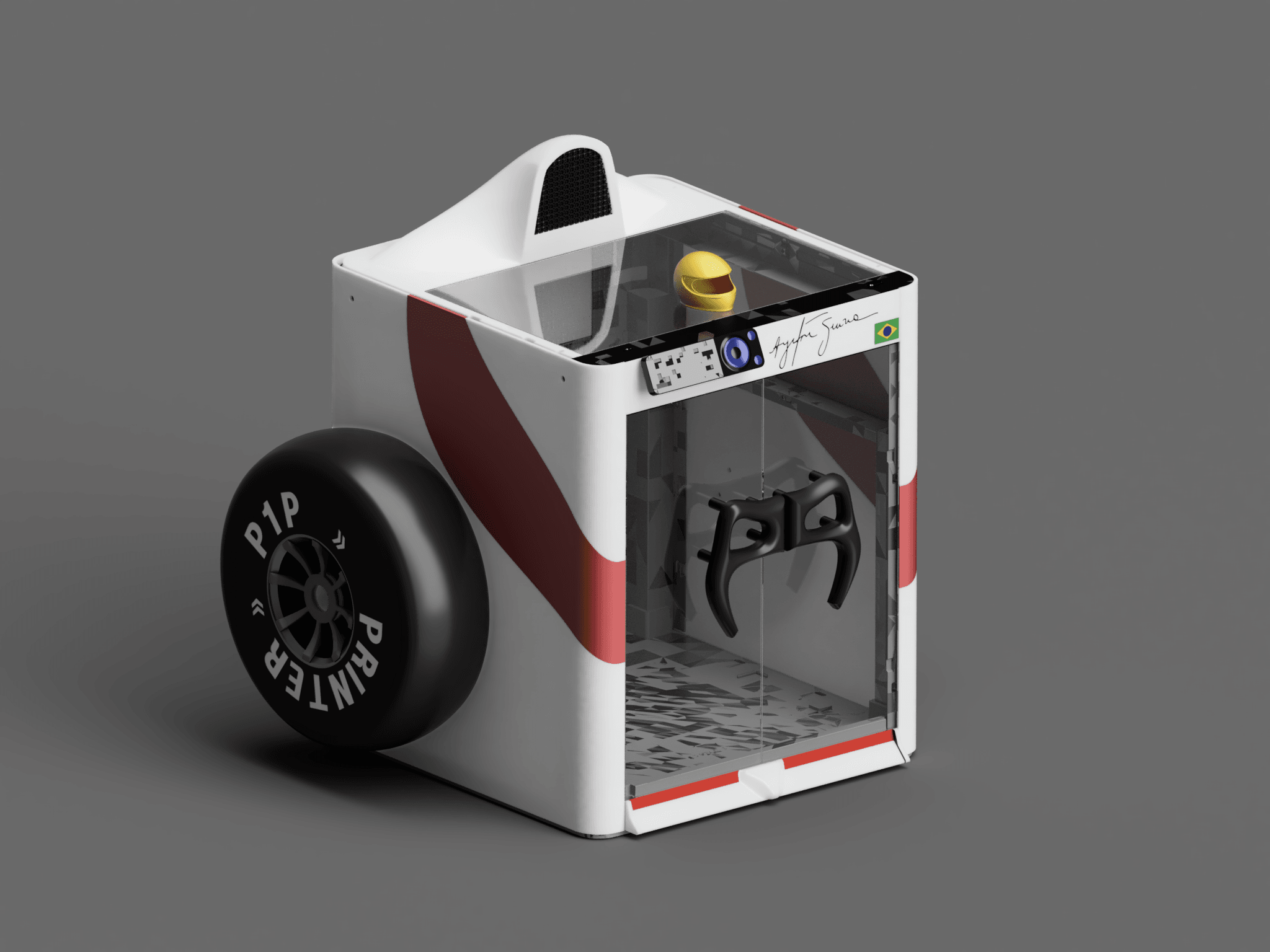 Remix of Bambu Lab P1P AYTON-SENNA #ThangsBambuContest 3d model