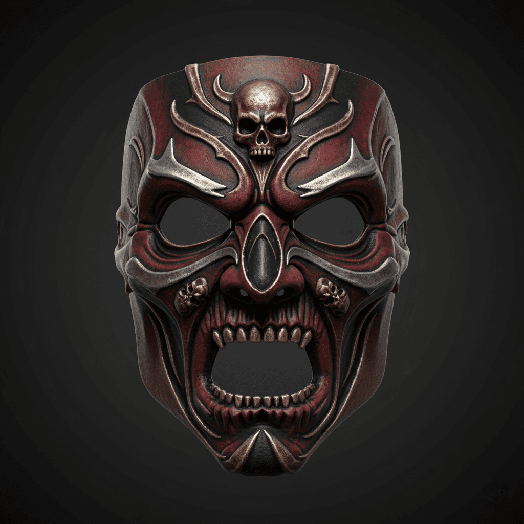 Demon Reaper Wearable Cosplay Mask Premium STL Download 3d model