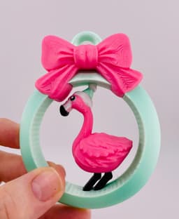Flamingo Ornament Set 3d model