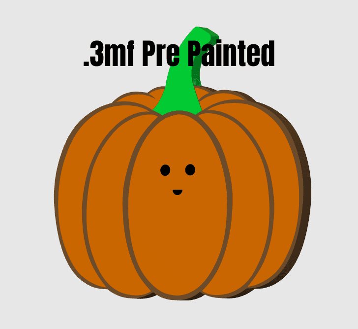 3MF Lil Bits pumpkin Coaster/decoration - Print in place 3d model