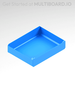 4x1x3 LU - Labelled - MultiBin Simple Drawer 3d model