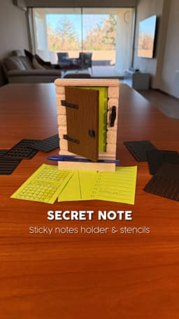 SECRET NOTE | STICKY NOTES HOLDER & STENCILS 3d model
