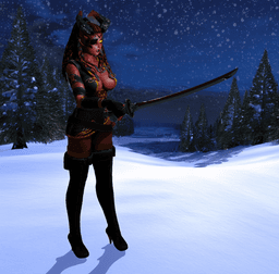 Cute Horned Warrior Character 3d model