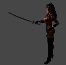 Cute Horned Warrior Character 3d model