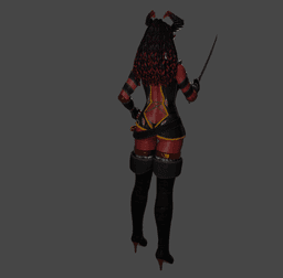 Cute Horned Warrior Character 3d model