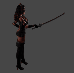 Cute Horned Warrior Character 3d model